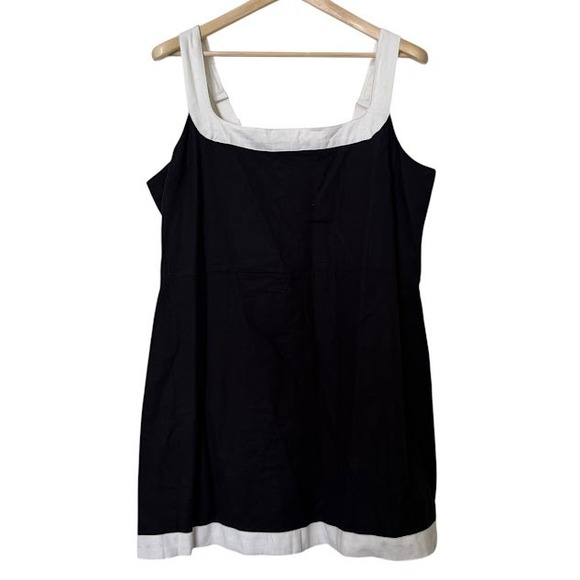 Abercrombie & Fitch Dresses & Skirts - Abercrombie & Fitch Black White Trim Tank Linen Blend Mini Dress Womens‎ XXL